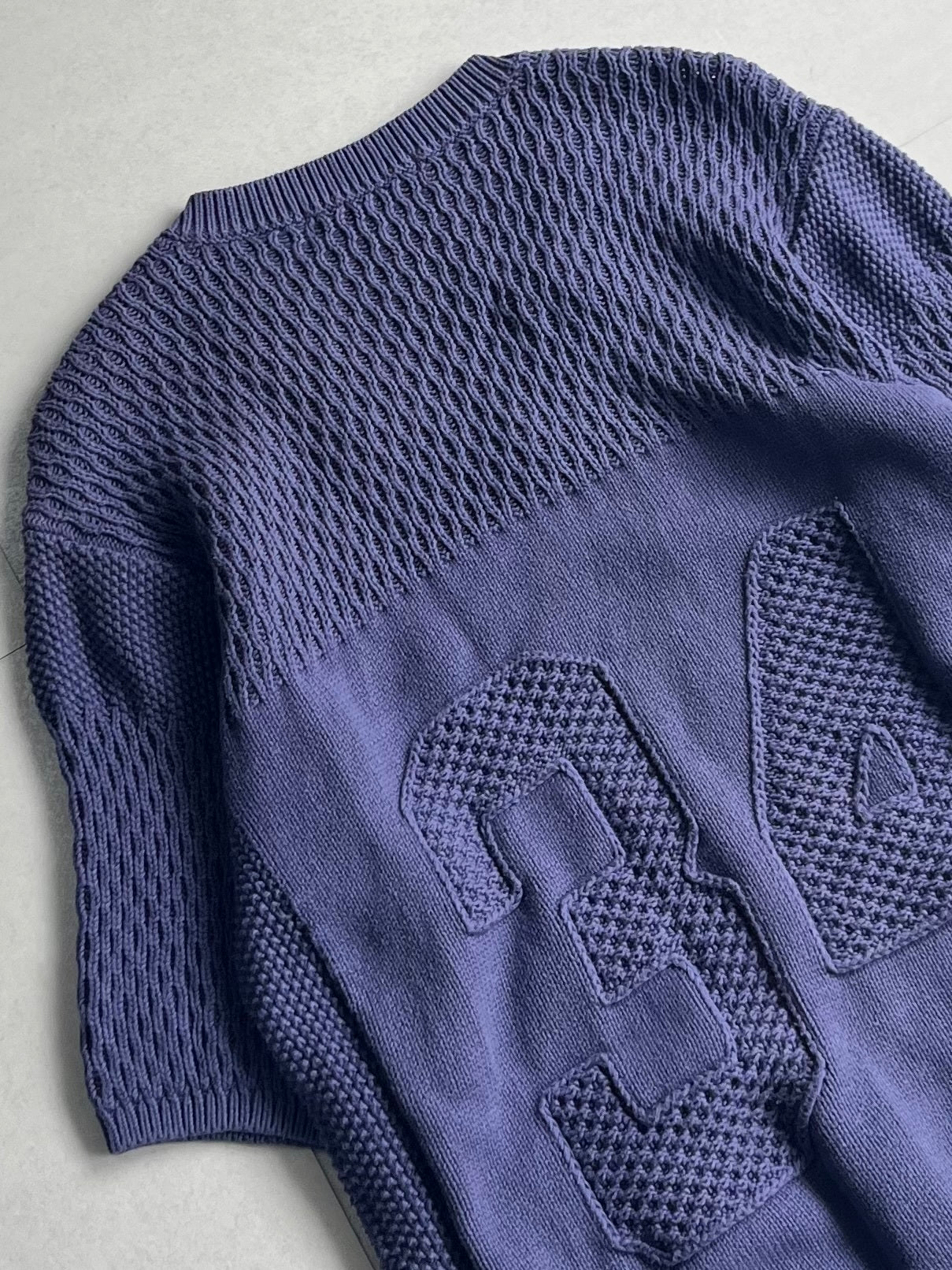 PHENOMENON 14ss Number Cotton Knit Purple Size L