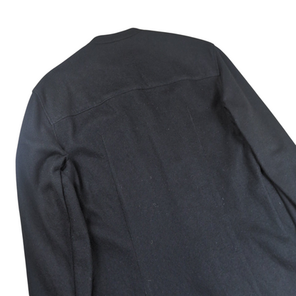 Prada 1990s Flannel Wool No Collar Shirt Size 40
