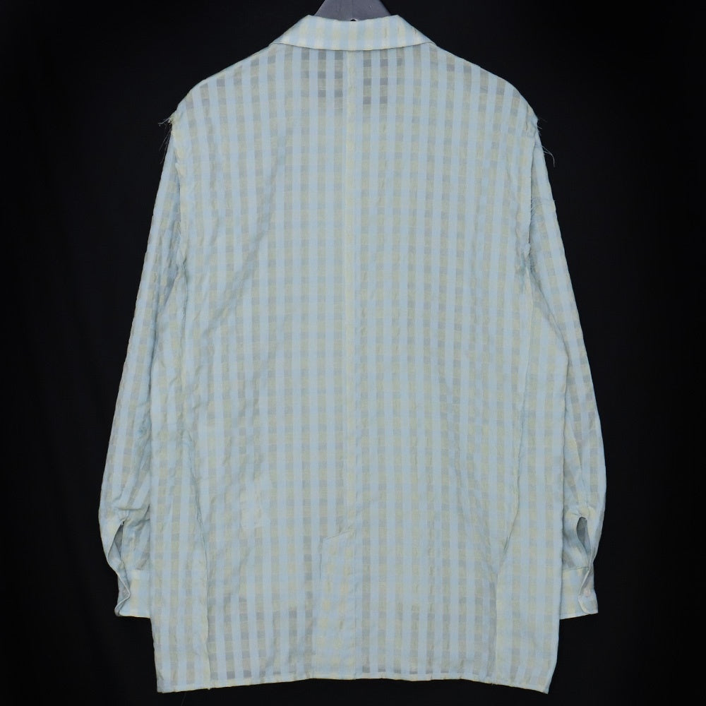 TOZAOU 25SS Cook Lining Check Shirt Blue Size L