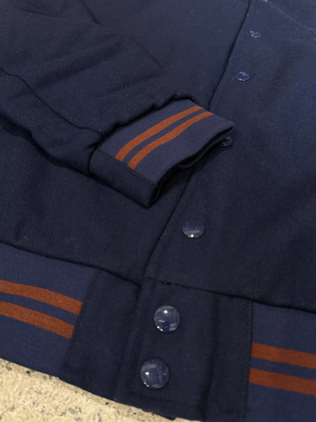 Nike Navy Wool Varsity Jacket Size XL