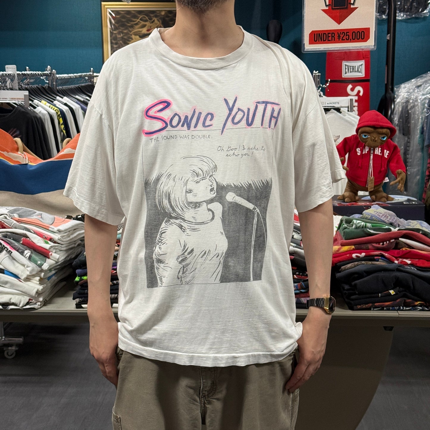 SONIC YOUTH Vintage "Goo" Pettibon Graphic T-Shirt Size XL