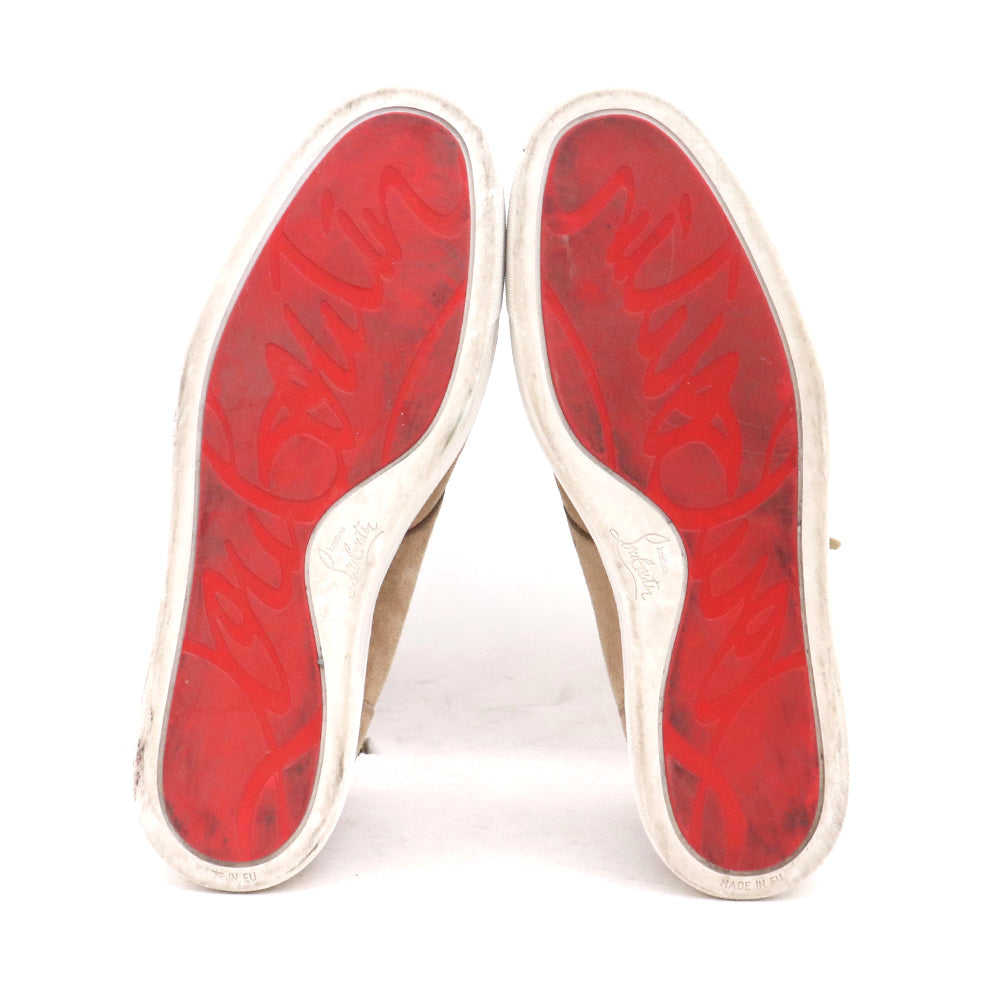 CHRISTIAN LOUBOUTIN Suede Belt Sneakers Brown Size EU 43