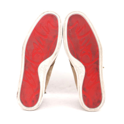 CHRISTIAN LOUBOUTIN Suede Belt Sneakers Brown Size EU 43