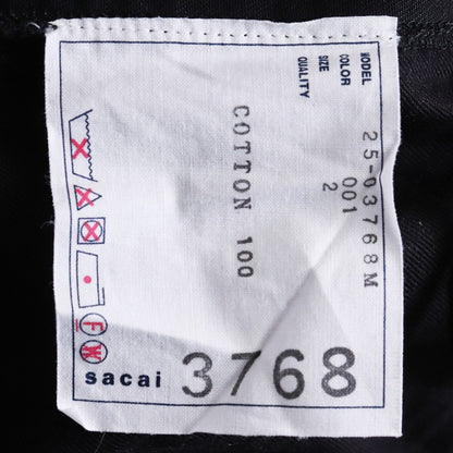 Sacai 25AW Cotton Chino Cargo Pants Black Size 2