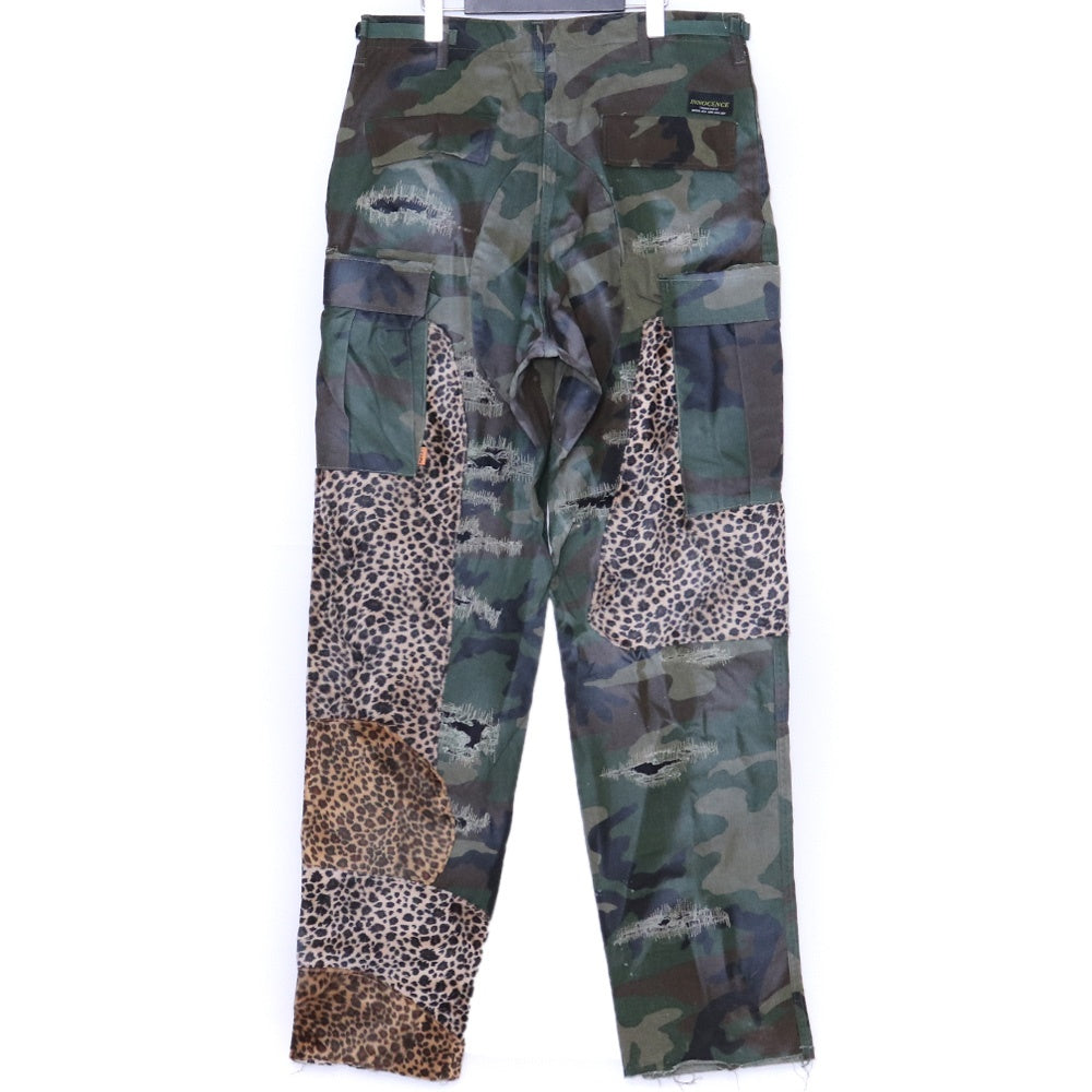 INNOCENCE NY Camo Leopard Cargo Pants Khaki Size M