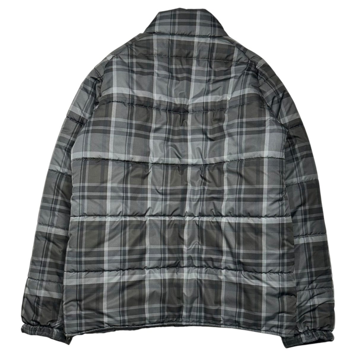 Bape A BATHING APE 2000s Tartan Padded Jacket Gray Size M