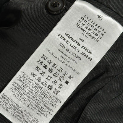 MAISON MARGIELA 22AW Herringbone Wool Suit Jacket Size 46