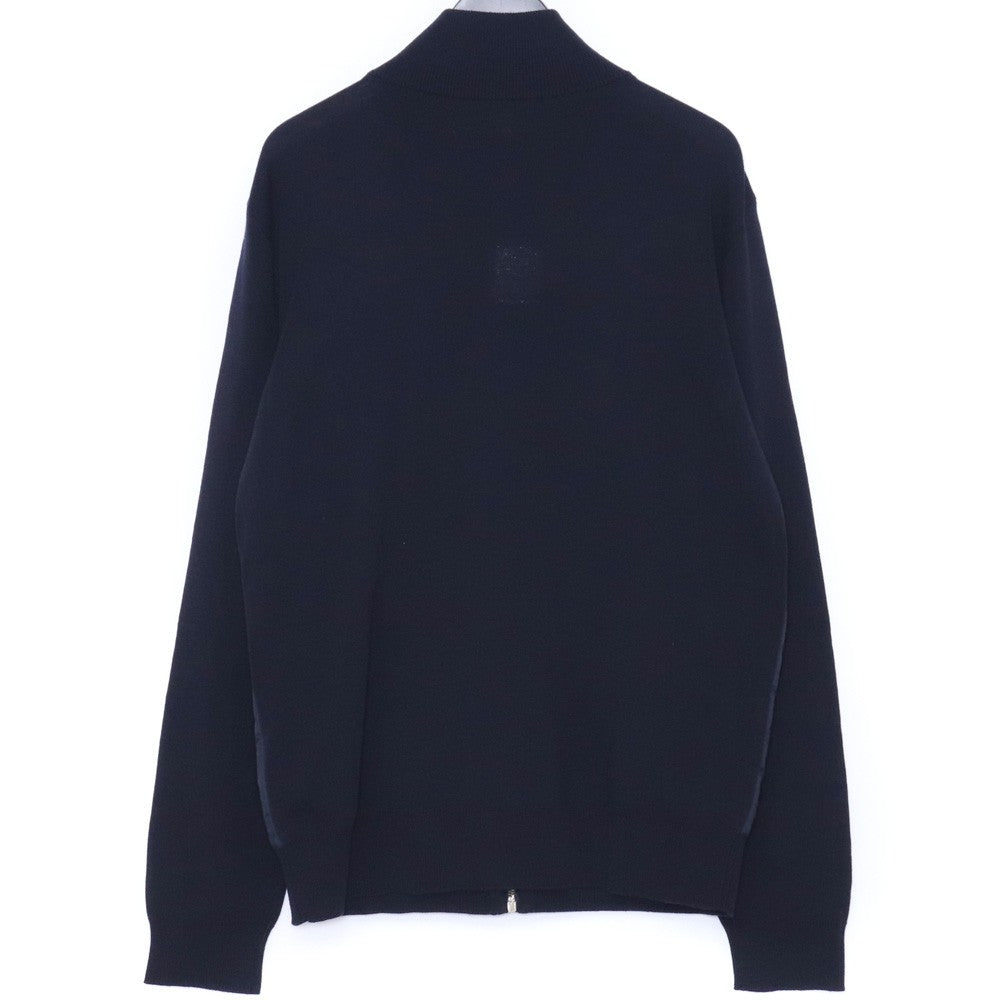 Prada 22SS Re-Nylon Wool Zip Cardigan Navy Size 54