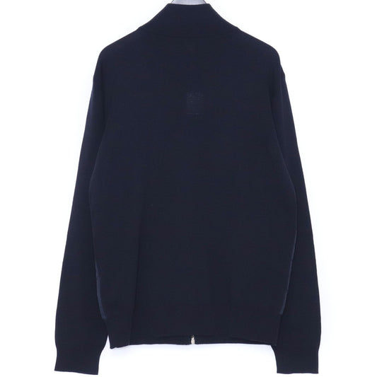 Prada 22SS Re-Nylon Wool Zip Cardigan Navy Size 54
