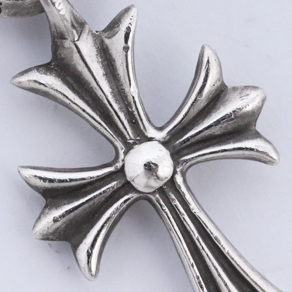 CHROME HEARTS Tiny CH Cross Necklace Charm Silver Size F