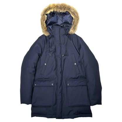 PAUL SMITH Loro Piana Fur Trimmed Jacket Navy/Beige Size S