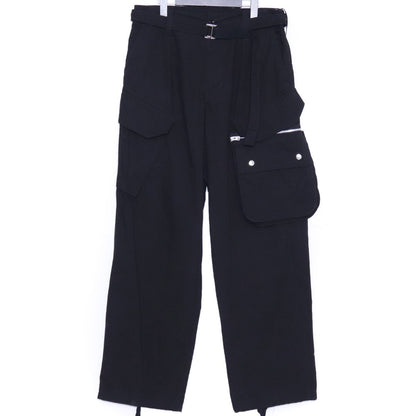 SACAI 21AW Cotton Oxford Cargo Pants Black Size 2