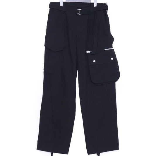 SACAI 21AW Cotton Oxford Cargo Pants Black Size 2