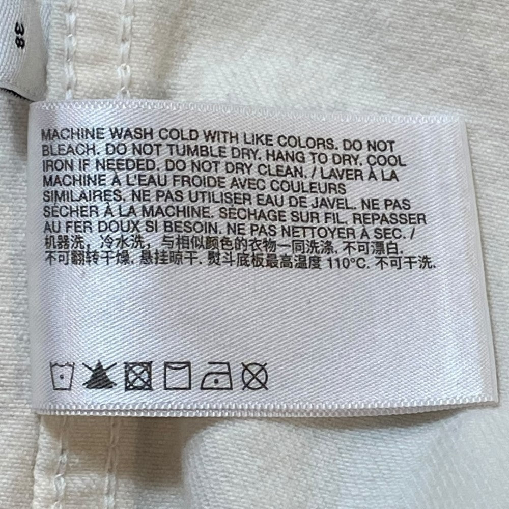 Helmut Lang Long Sleeve Painted Denim Shirt Jacket Ivory Size 38