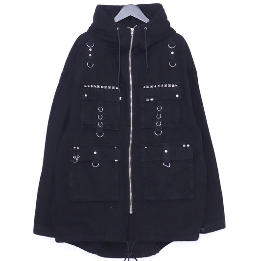 FR(13)NDS Ring Denim Mods Coat Black Free Size
