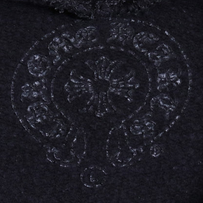 Chrome Hearts Vertical Logo Sleeve Print Hoodie Black Size L