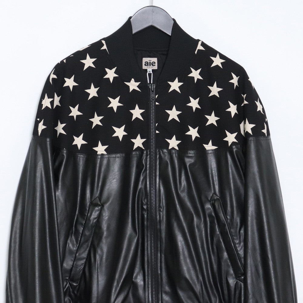 AIE 24SS CPS C/L Canvas Star Printed Jacket Black Size M