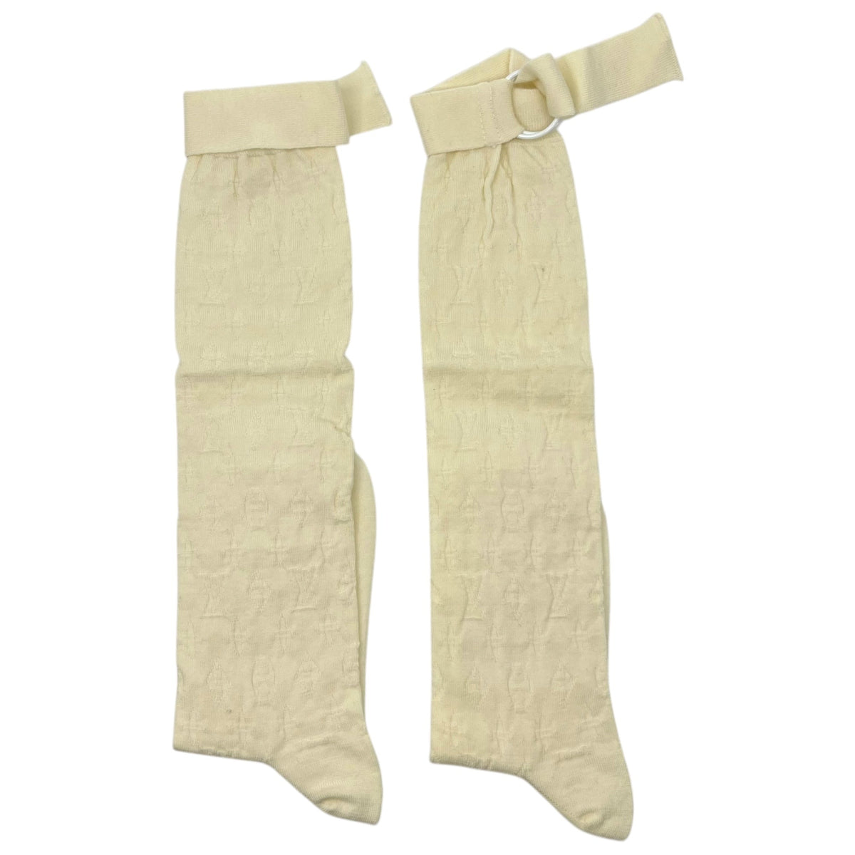 LOUIS VUITTON Monogram Socks Ivory