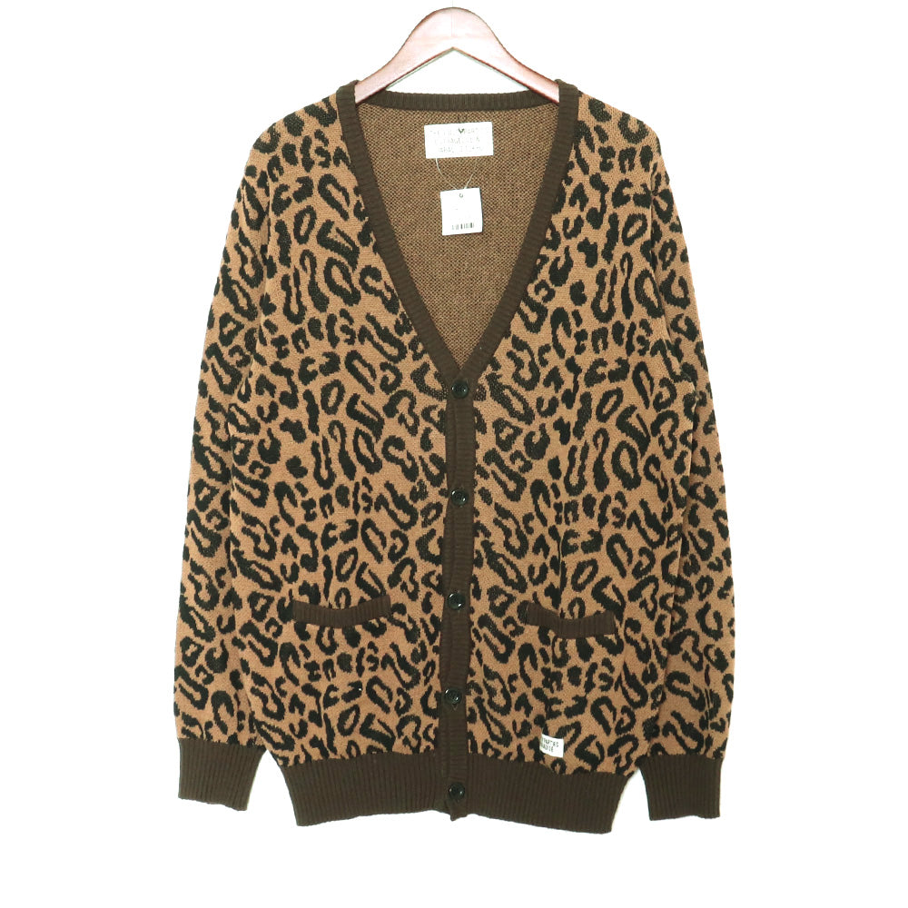 WACKOMARIA 21SS Leopard Jacquard Cardigan Brown Size M