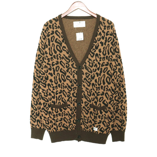WACKOMARIA 21SS Leopard Jacquard Cardigan Brown Size M
