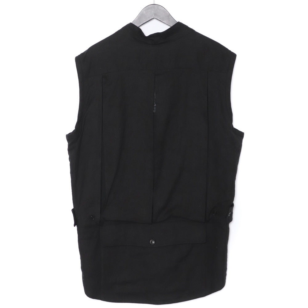 SASQUATCHFABRIX 23AW No Sleeve Button-Up Black Size M