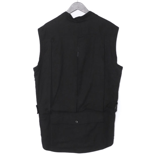 SASQUATCHFABRIX 23AW No Sleeve Button-Up Black Size M