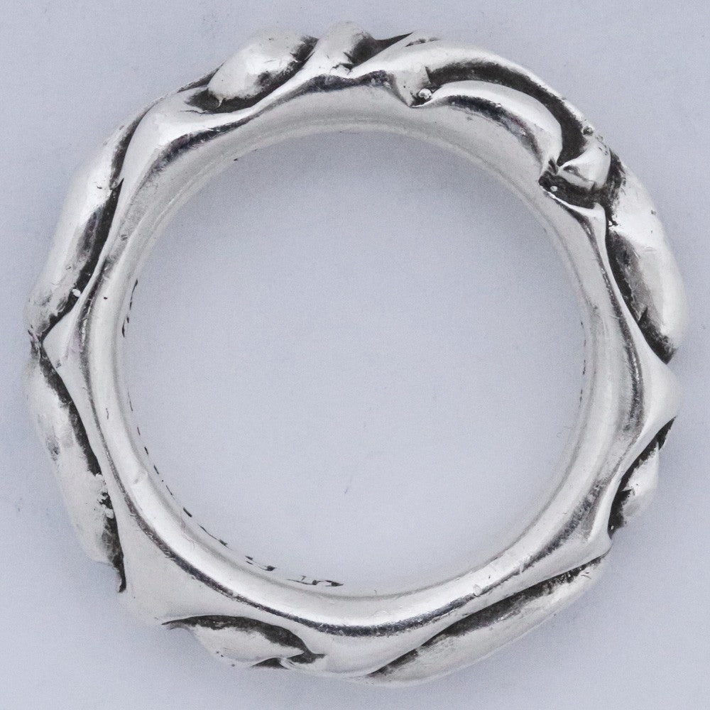 CHROME HEARTS SCRL Band Ring Silver Size JP 14