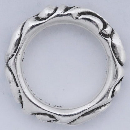 CHROME HEARTS SCRL Band Ring Silver Size JP 14