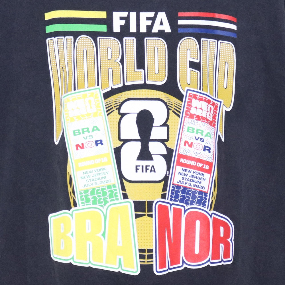 FIFA WORLD CUP 2026 Brazil vs Norway T-Shirt Black Size L