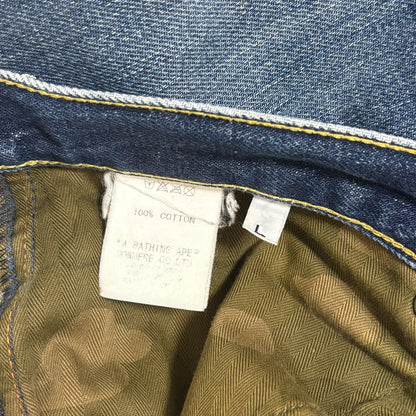 Bape A BATHING APE Embroidery Denim Jeans Size L