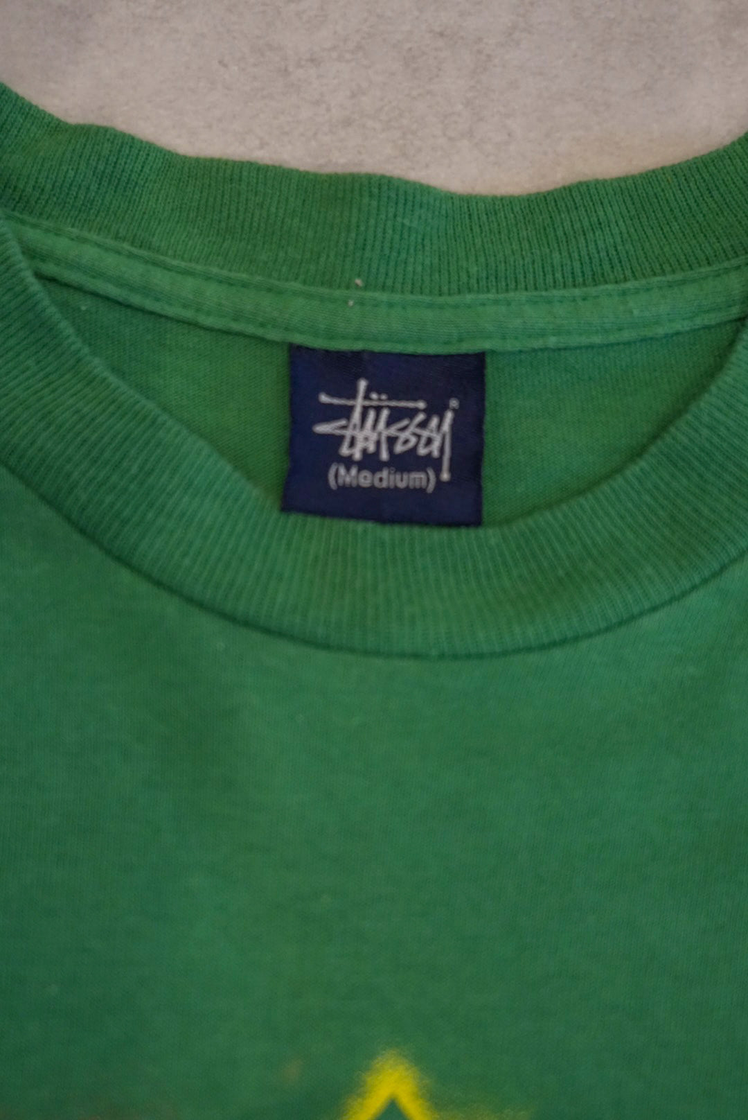 Stussy 00s Rasta Green Cotton Size M
