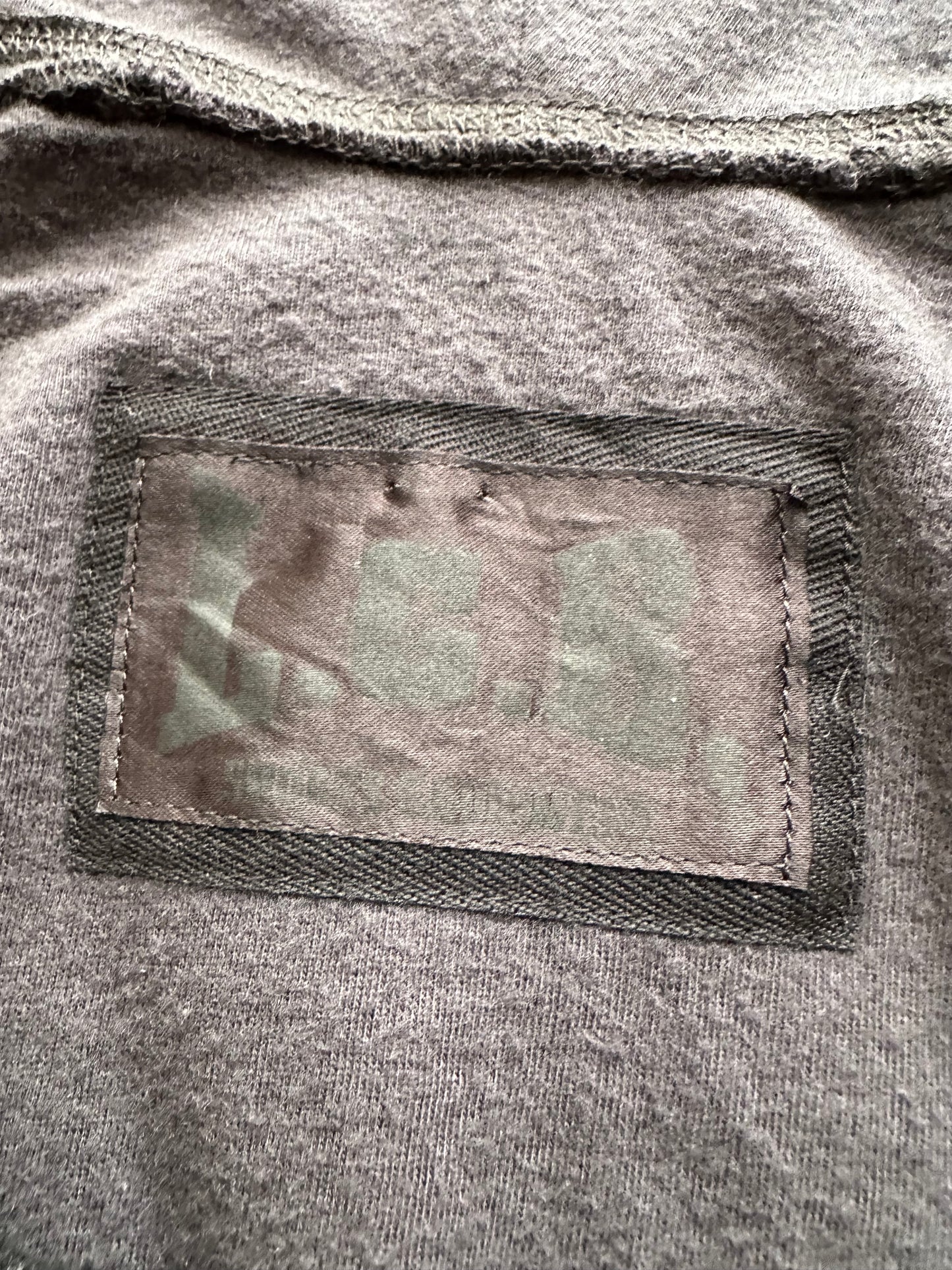 Vintage lgb Wax Coated Layered Gray Hoodie Size S