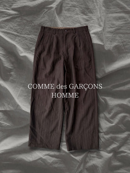 COMME des GARCONS HOMME AW90 Wool Nylon Stripe Slacks Size M