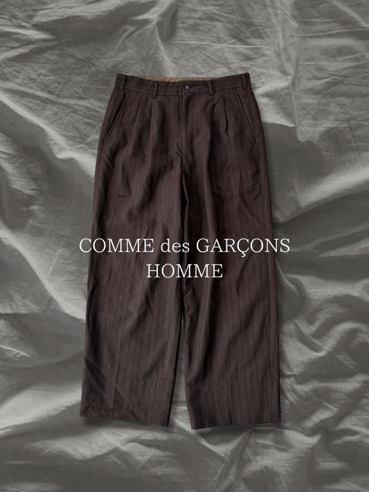 COMME des GARCONS HOMME AW90 Wool Nylon Stripe Slacks Size M