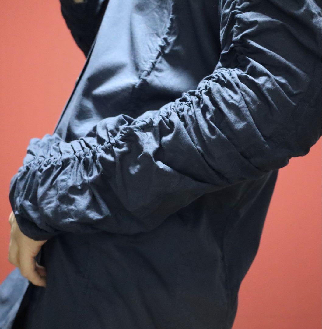 Issey Miyake Blue Asymmetric Cotton Shirt Coat Size 2