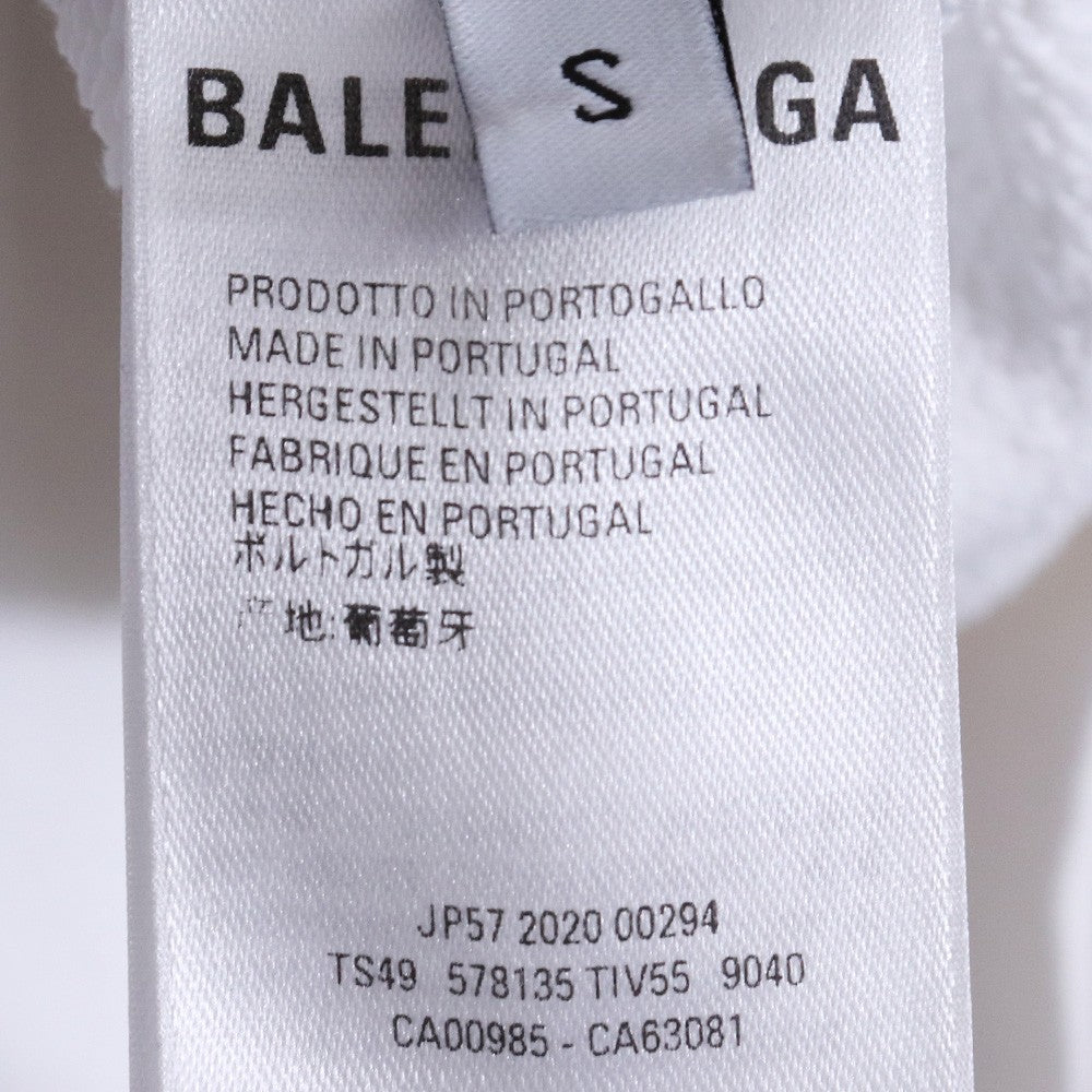 BALENCIAGA 20AW Copyright Logo Hoodie White Size S