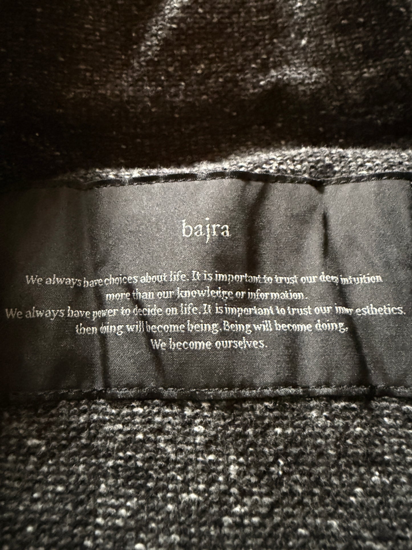 bajra Cotton Inside Out Layered Jacket Dark Grey Size 2