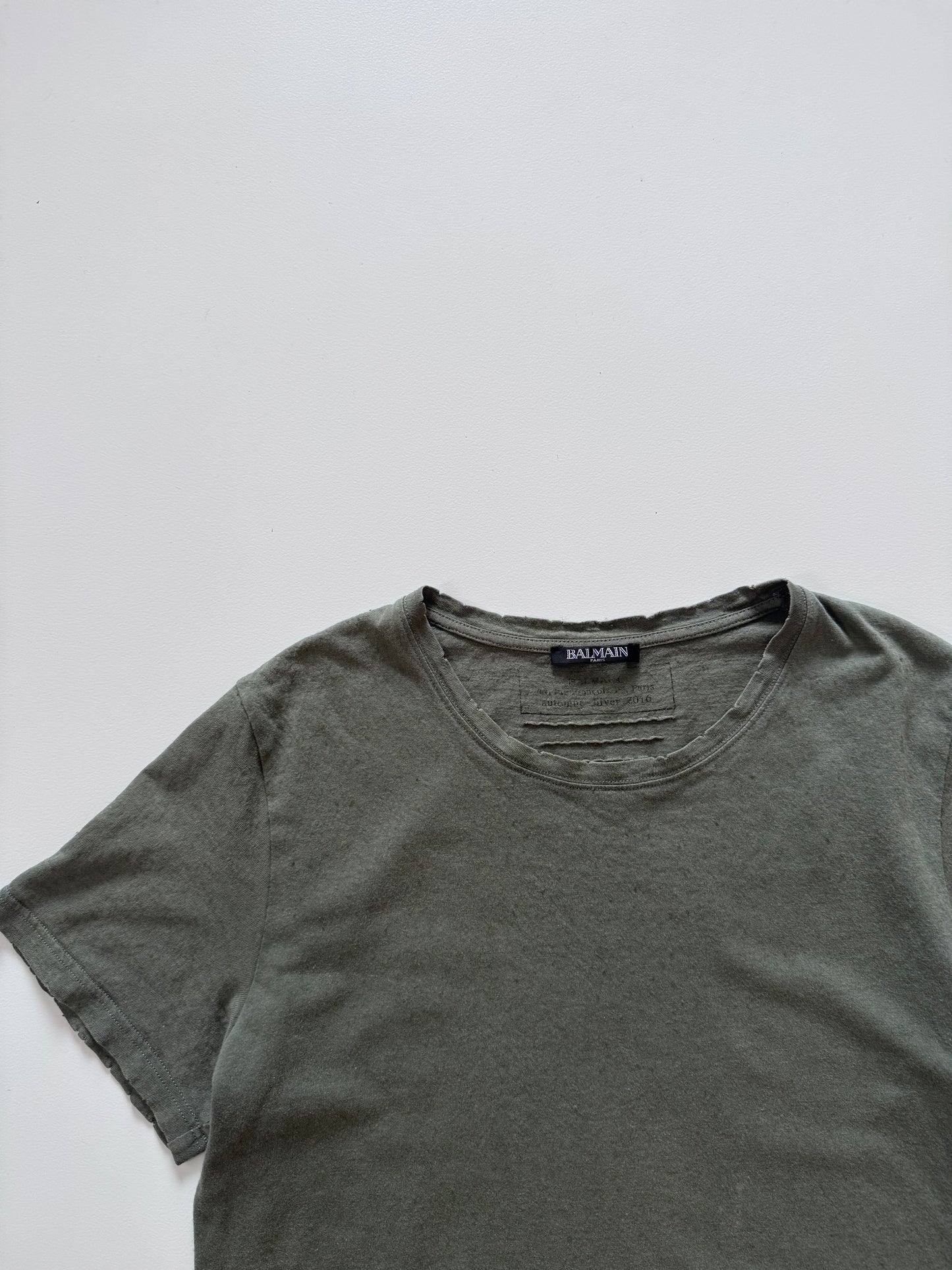 Balmain 2016SS Black T-Shirt Size XS