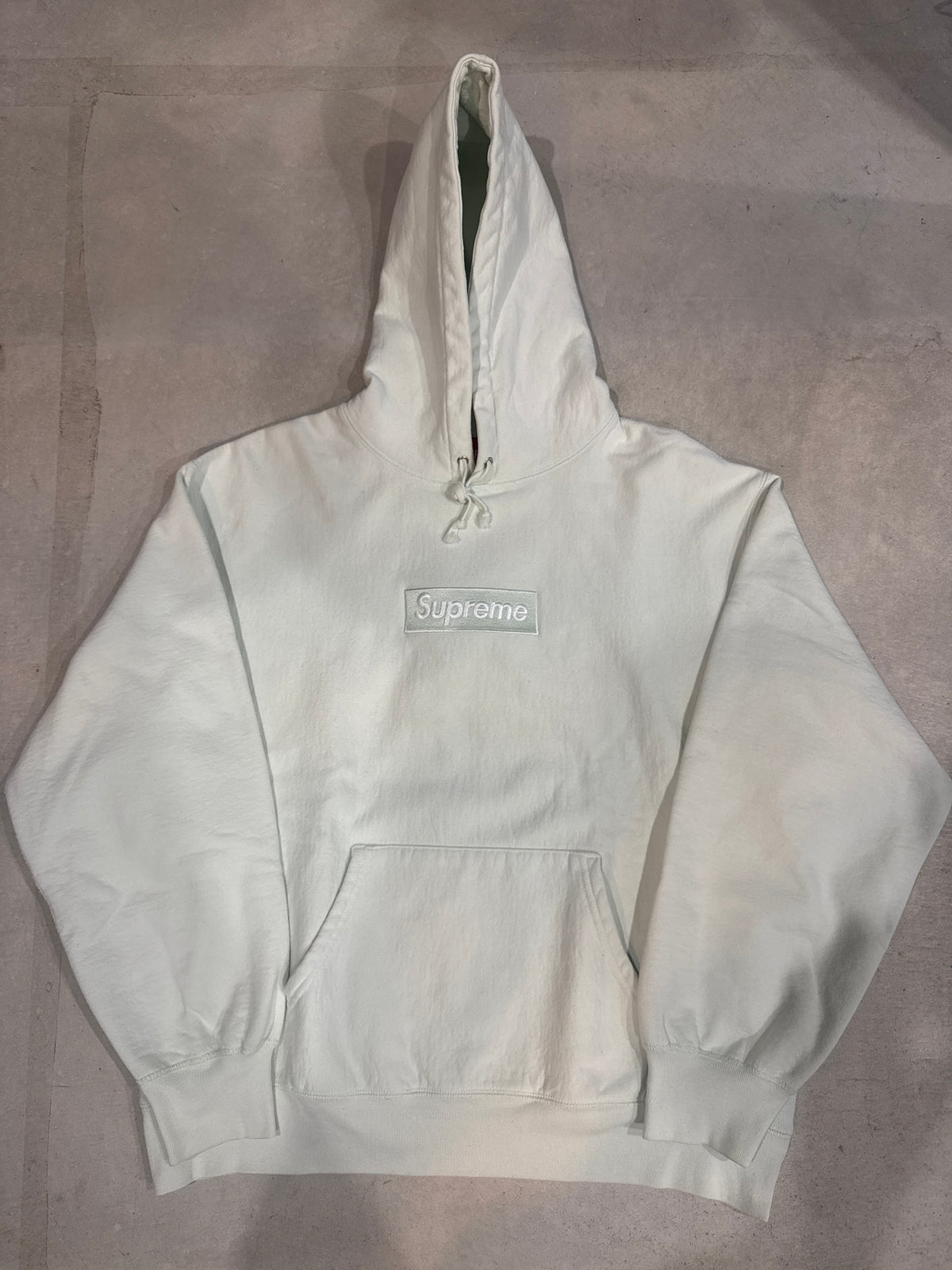 Supreme Boxlogo Hoodie Light Green Size L