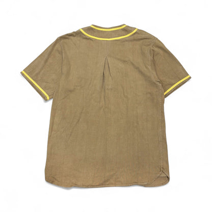 Vintage 00s Madhectic Green Terry Baseball Shirt Size LARGE