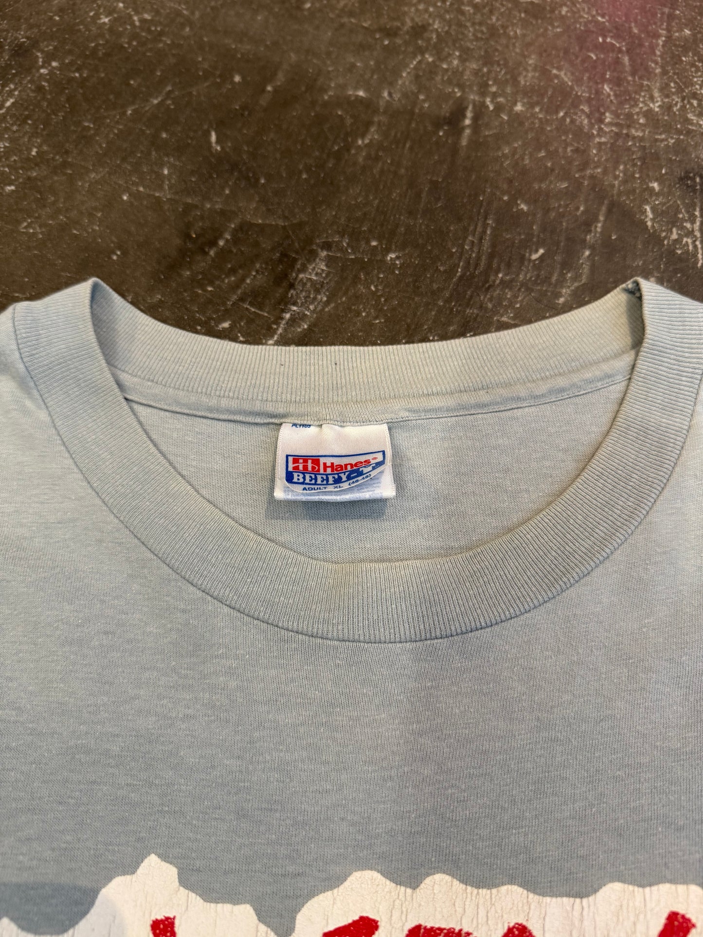 Vintage Rock (O) Klol Blue Cotton T-Shirt Size XL