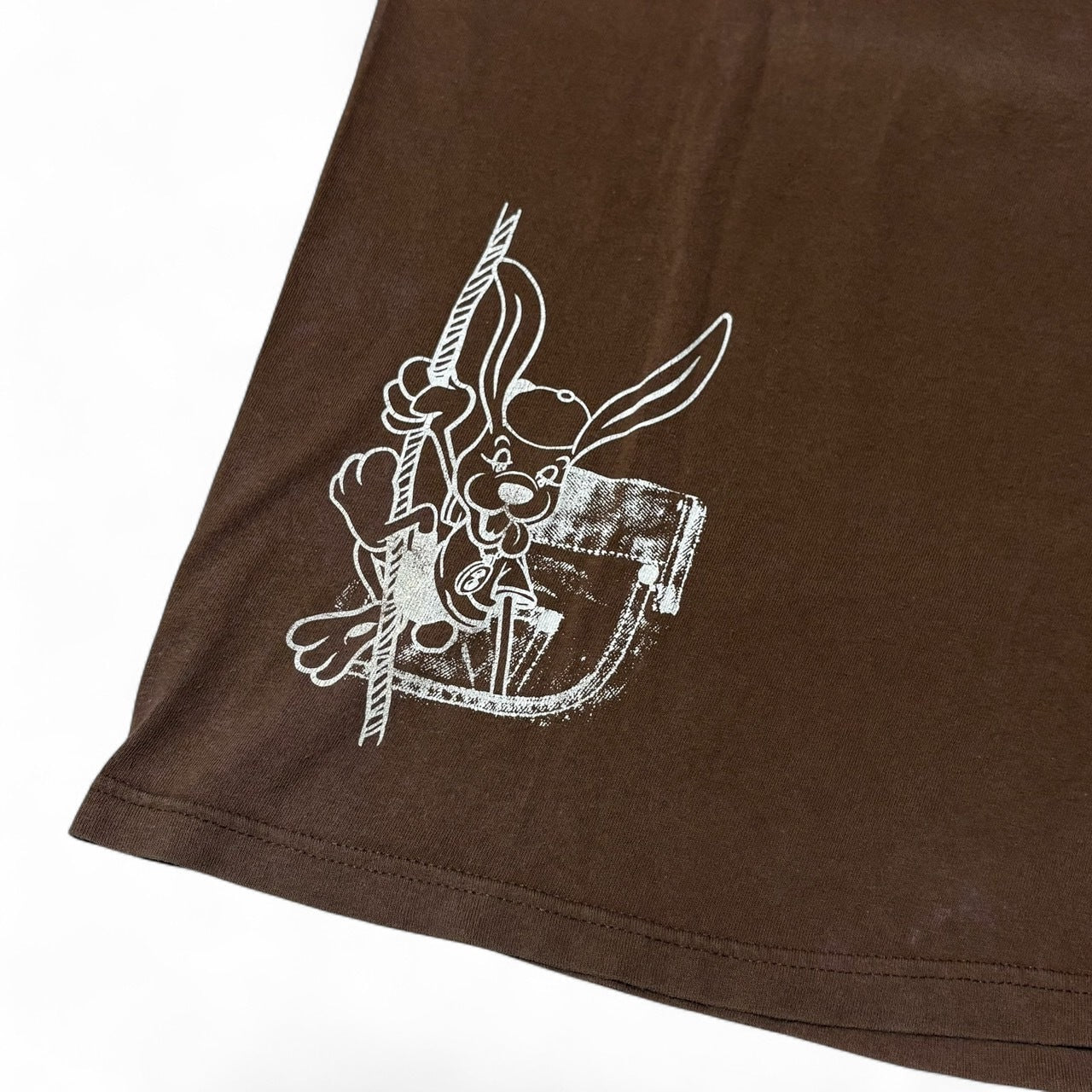 Vintage Hectic Brown Cartoon Print S/S Tee Size MEDIUM