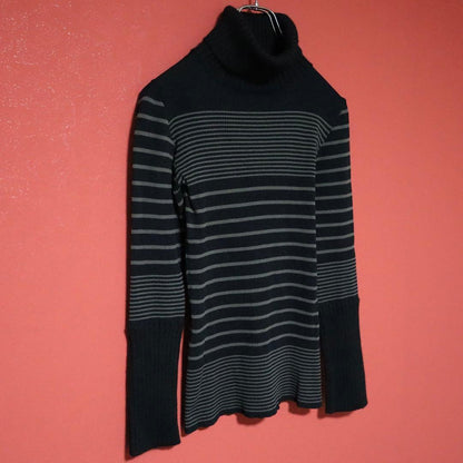 Jean Paul GAULTIER CLASSIQUE 90s Mixed Knit Black Size 40