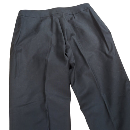 Celine Side Zip Center Press Cotton Trousers Black Size 40