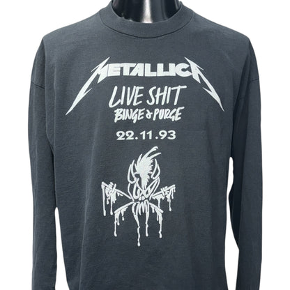 Metallica Live Sh*t 1993 Long Sleeve T-Shirt Size XL