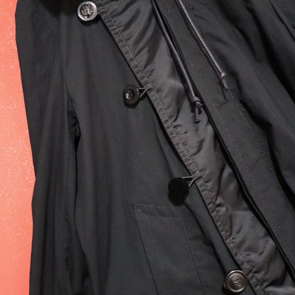 Sacai 21SS Hooded Mixed Button Panelled Oxford Coat Size 3