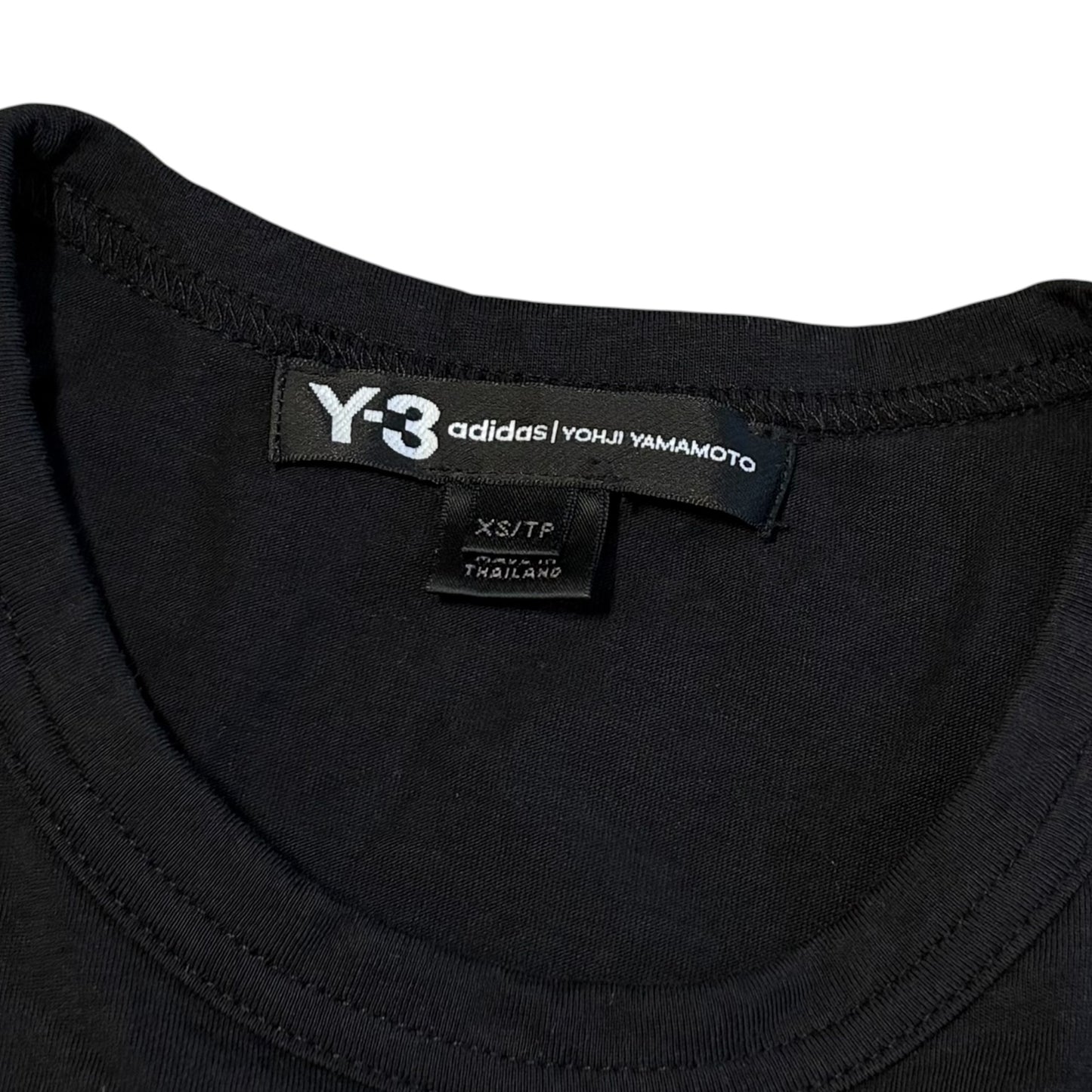 Yohji Yamamoto Y-3 3-Stripes Black Slim Tee Size XS