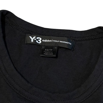 Yohji Yamamoto Y-3 3-Stripes Black Slim Tee Size XS