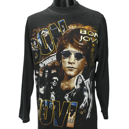 BON JOVI Vintage NY Graffiti Long Sleeve T-Shirt Size L