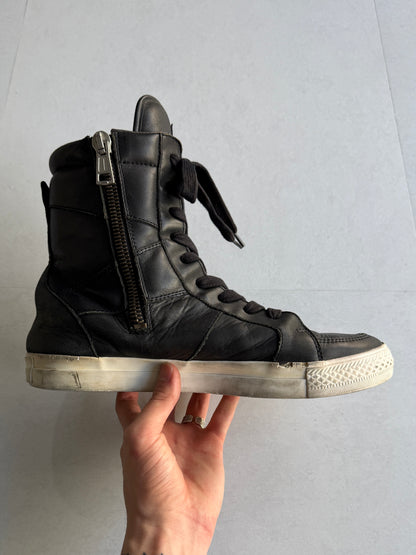 Moonage Devilment Leather High-cut Sneakers